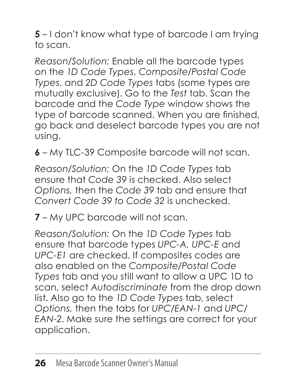 Juniper Systems Mesa with Barcode Scanner User Manual | Page 26 / 36