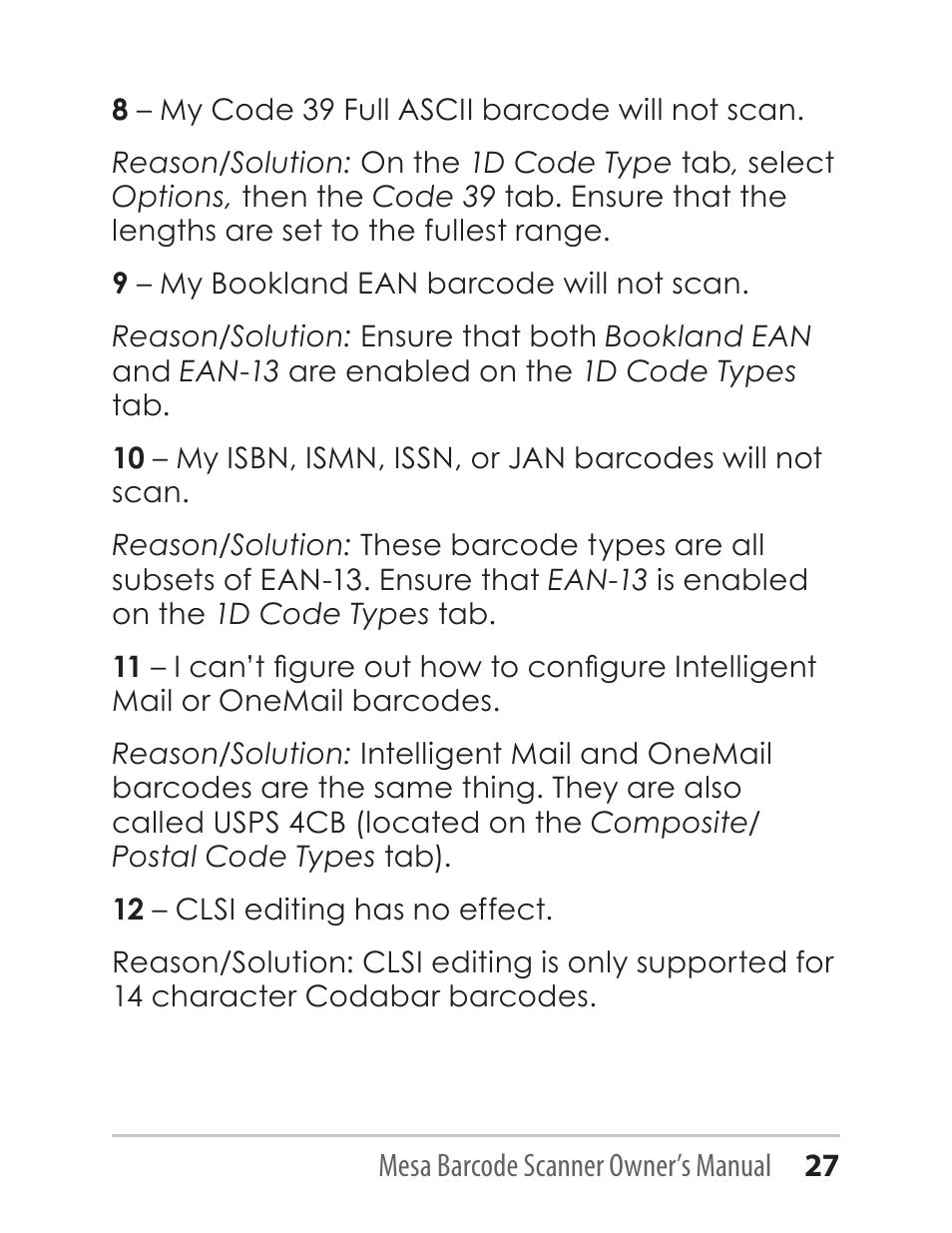 Juniper Systems Mesa with Barcode Scanner User Manual | Page 27 / 36