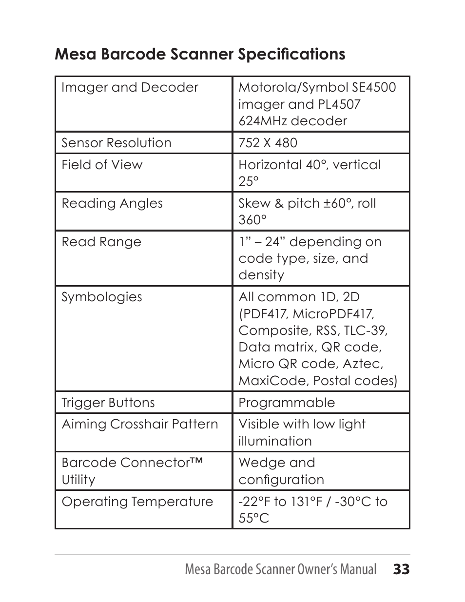 Juniper Systems Mesa with Barcode Scanner User Manual | Page 33 / 36