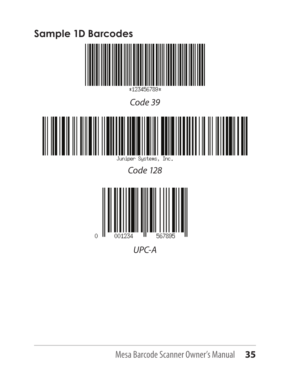 Juniper Systems Mesa with Barcode Scanner User Manual | Page 35 / 36