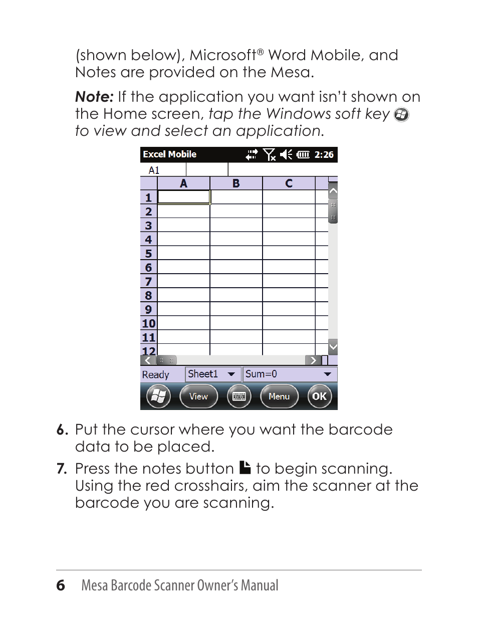 Juniper Systems Mesa with Barcode Scanner User Manual | Page 6 / 36