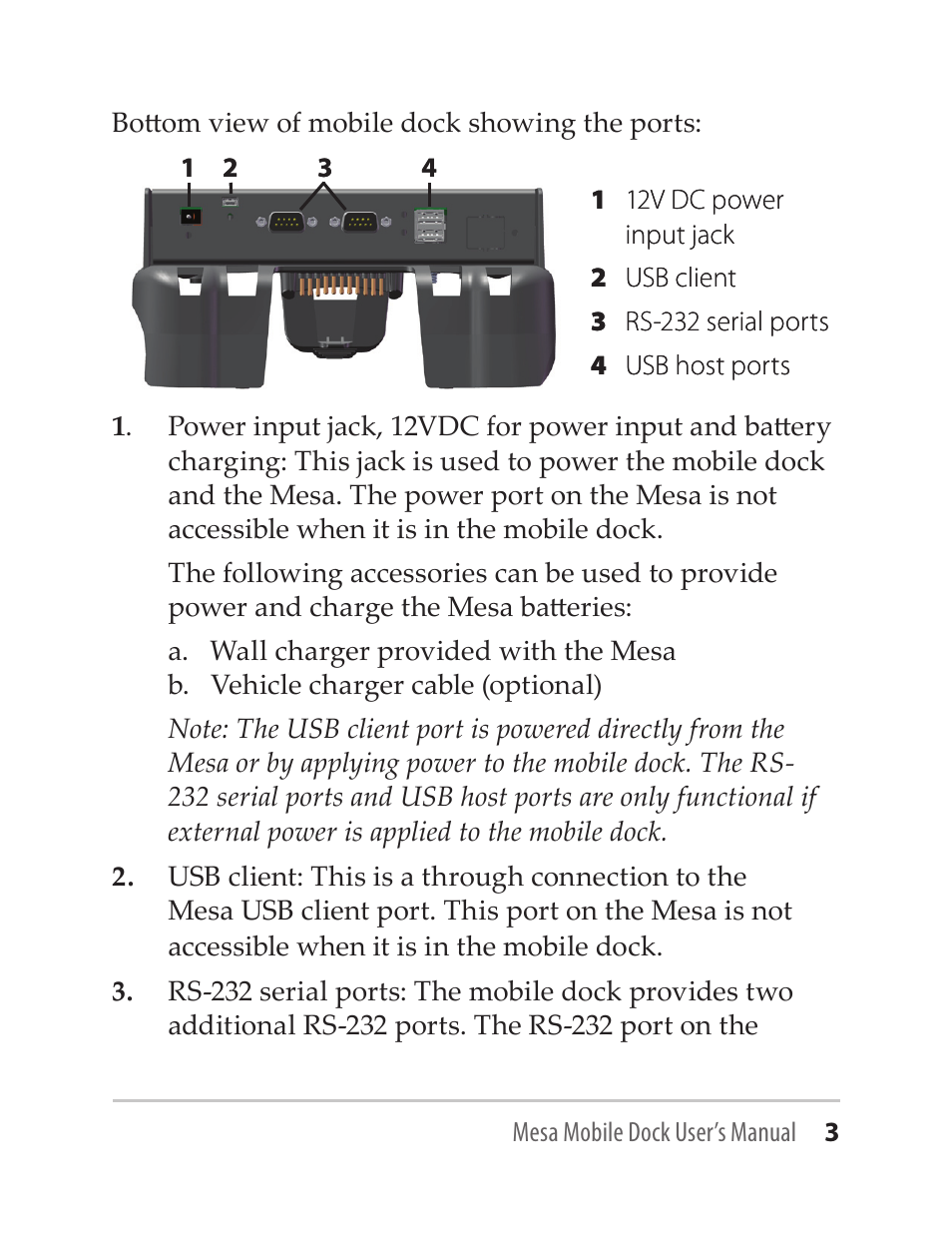 Juniper Systems Mesa Mobile Dock User Manual | Page 3 / 16