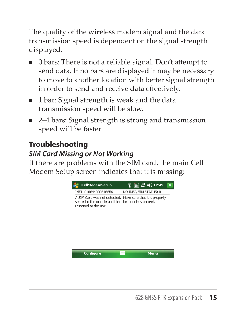 Troubleshooting | Juniper Systems GNSS-RTK-628 User Manual | Page 15 / 24