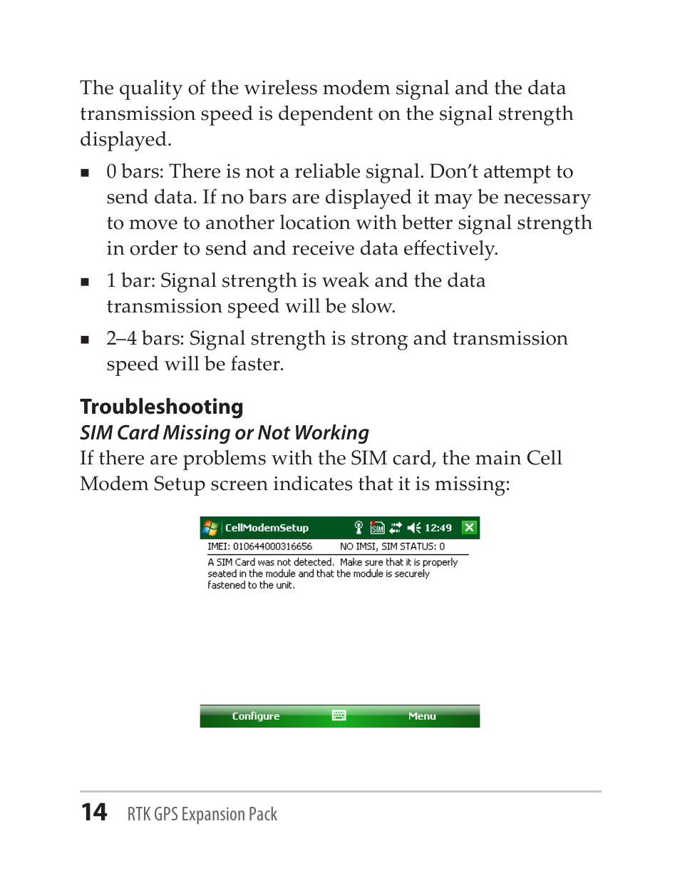 Troubleshooting | Juniper Systems RTK GPS Expansion Pack User Manual | Page 14 / 24