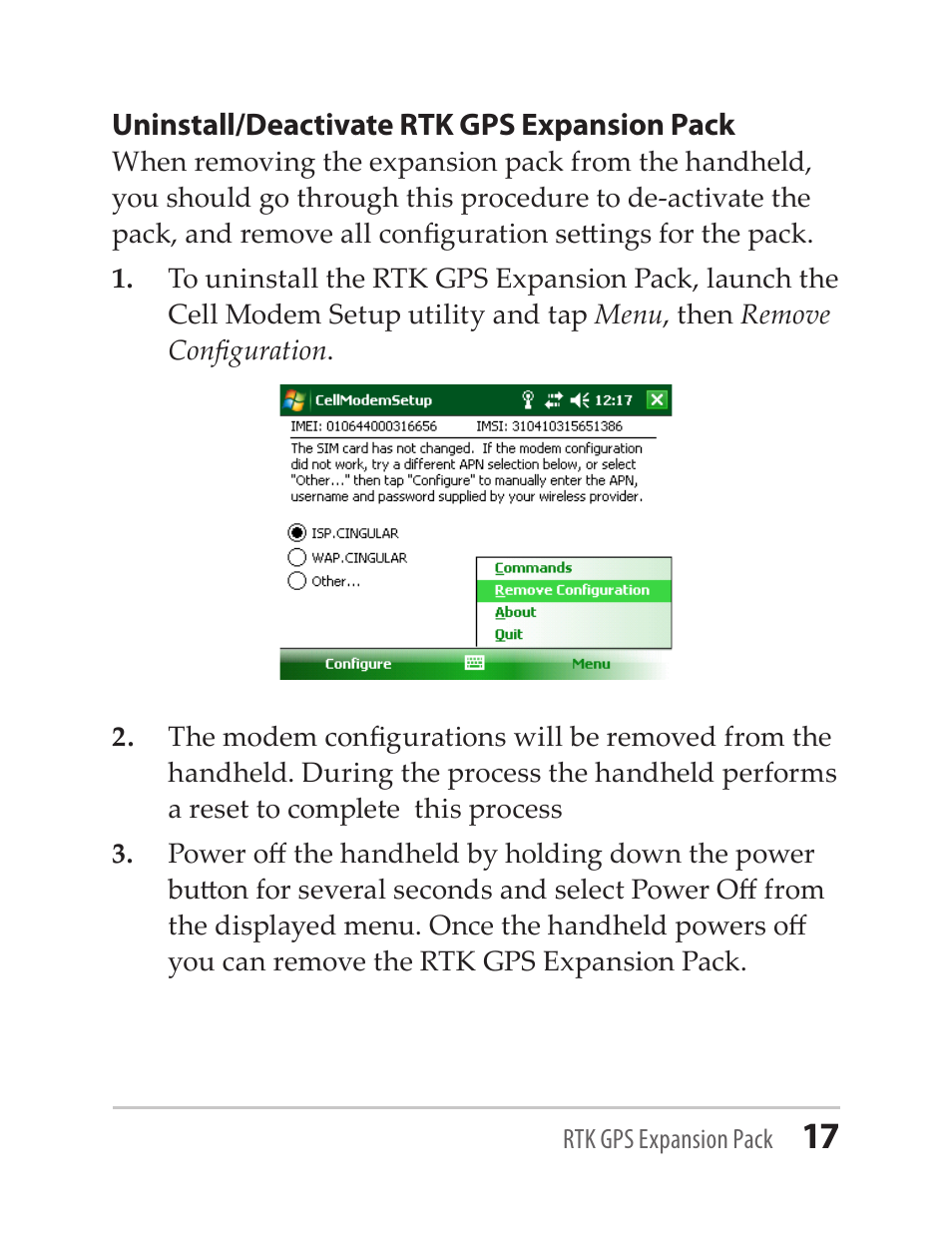 Juniper Systems RTK GPS Expansion Pack User Manual | Page 17 / 24