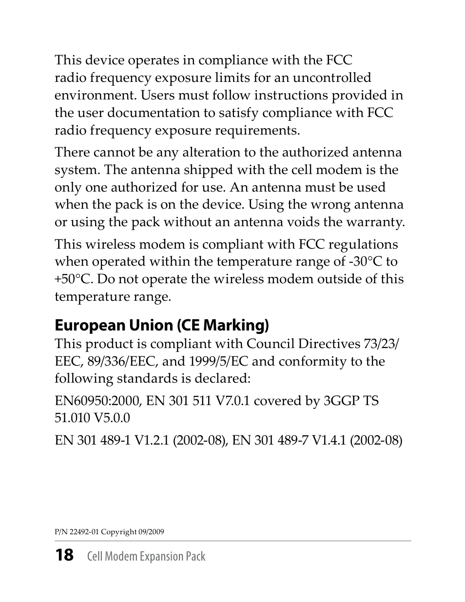 European union (ce marking) | Juniper Systems TK6000 Cell Modem User Manual | Page 18 / 18