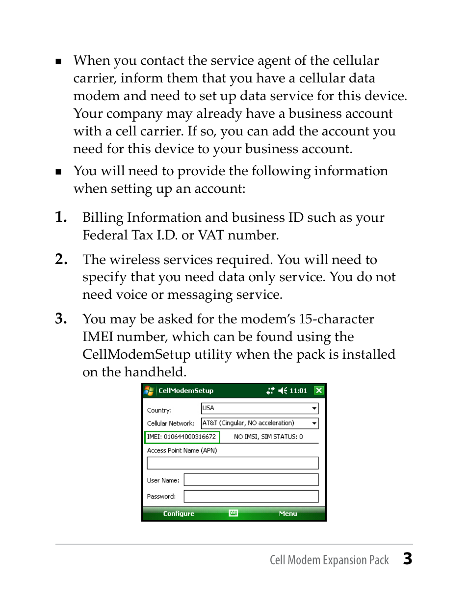 Juniper Systems TK6000 Cell Modem User Manual | Page 3 / 18
