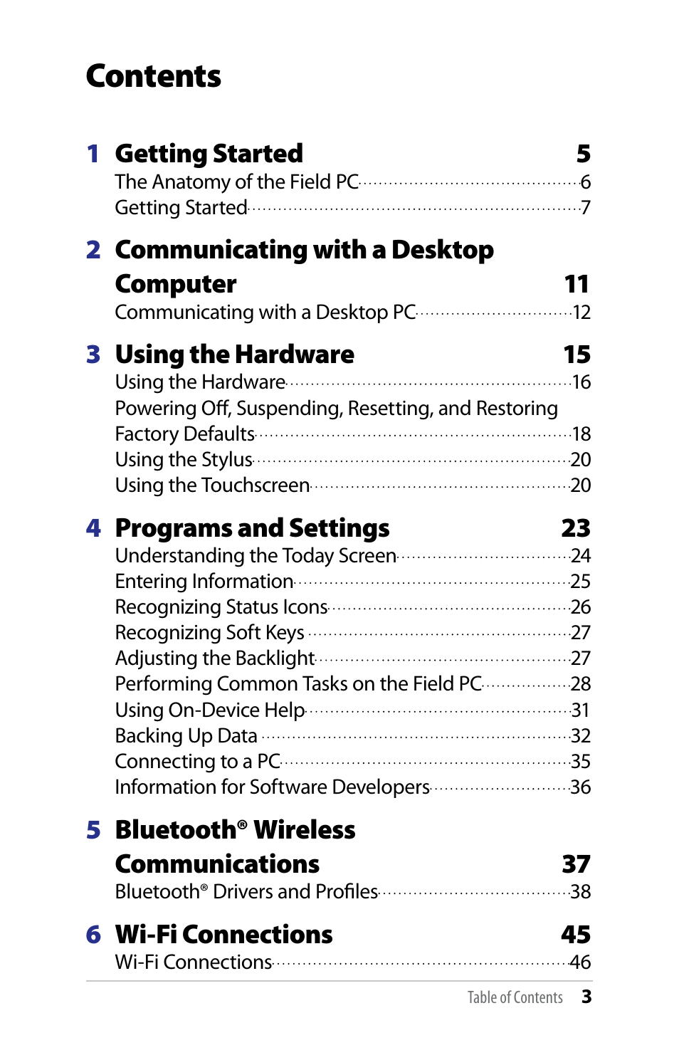 Juniper Systems TK6000 User Guide User Manual | Page 3 / 70