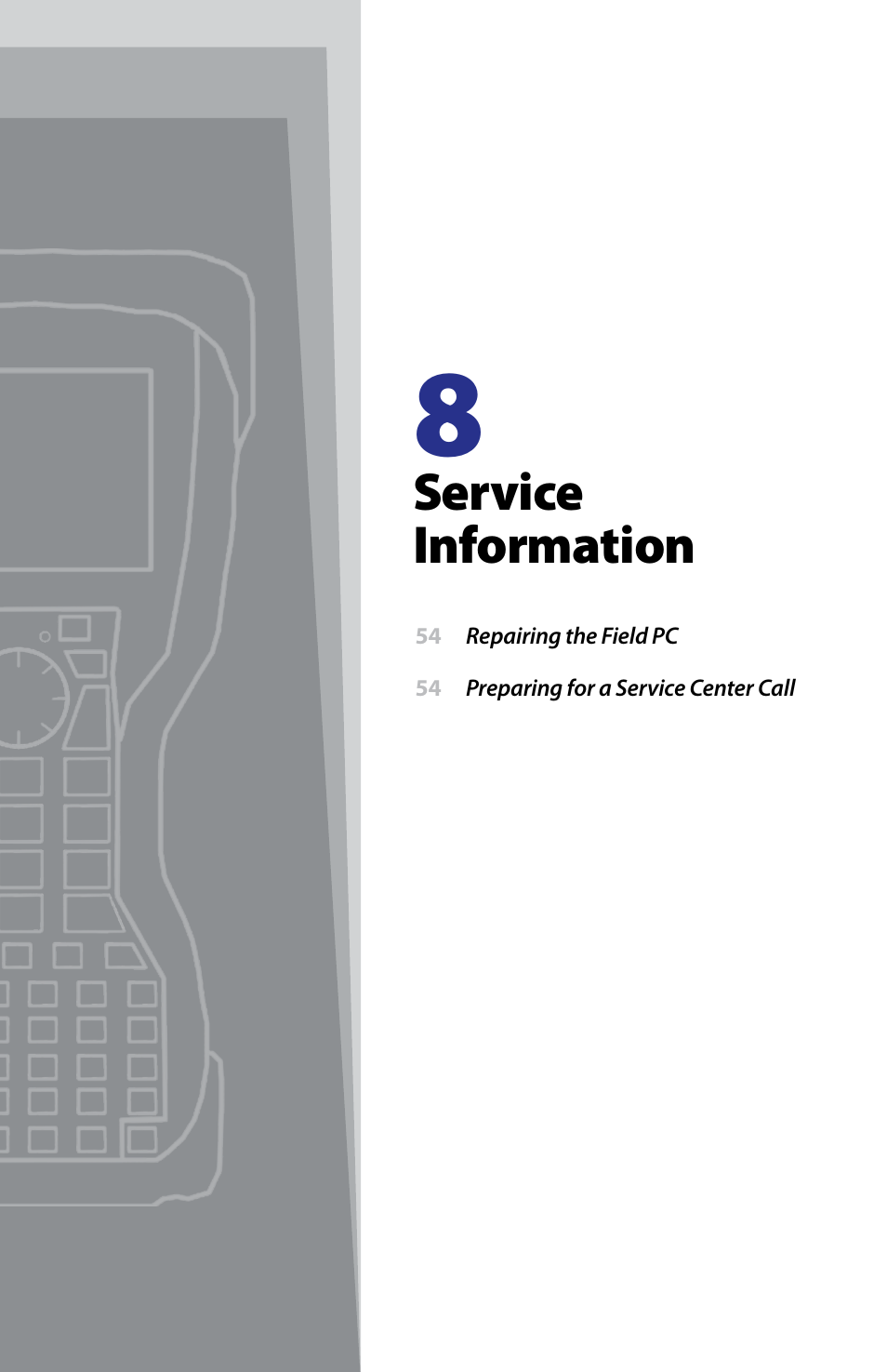 Service information | Juniper Systems TK6000 User Guide User Manual | Page 53 / 70