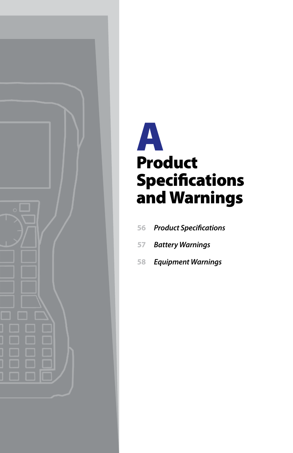 Product specifications and warnings | Juniper Systems TK6000 User Guide User Manual | Page 55 / 70