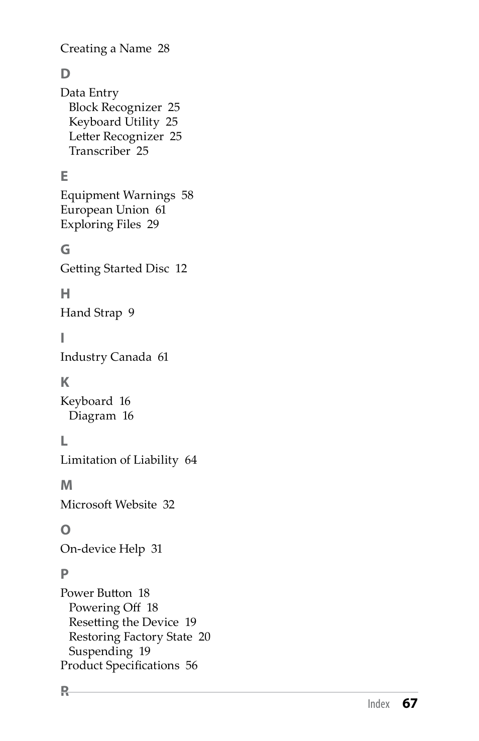 Juniper Systems TK6000 User Guide User Manual | Page 67 / 70