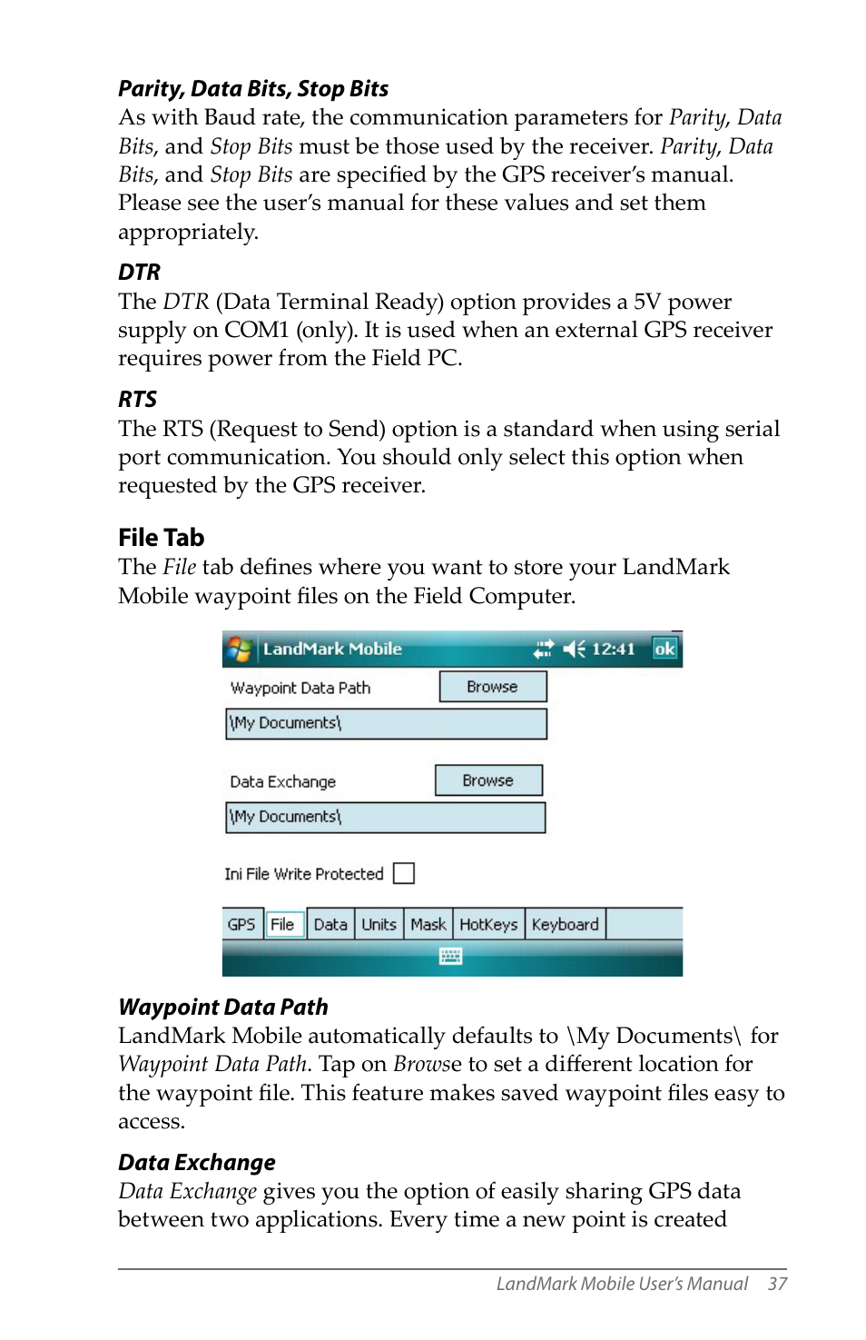 Juniper Systems LandMark Mobile User Manual | Page 37 / 82