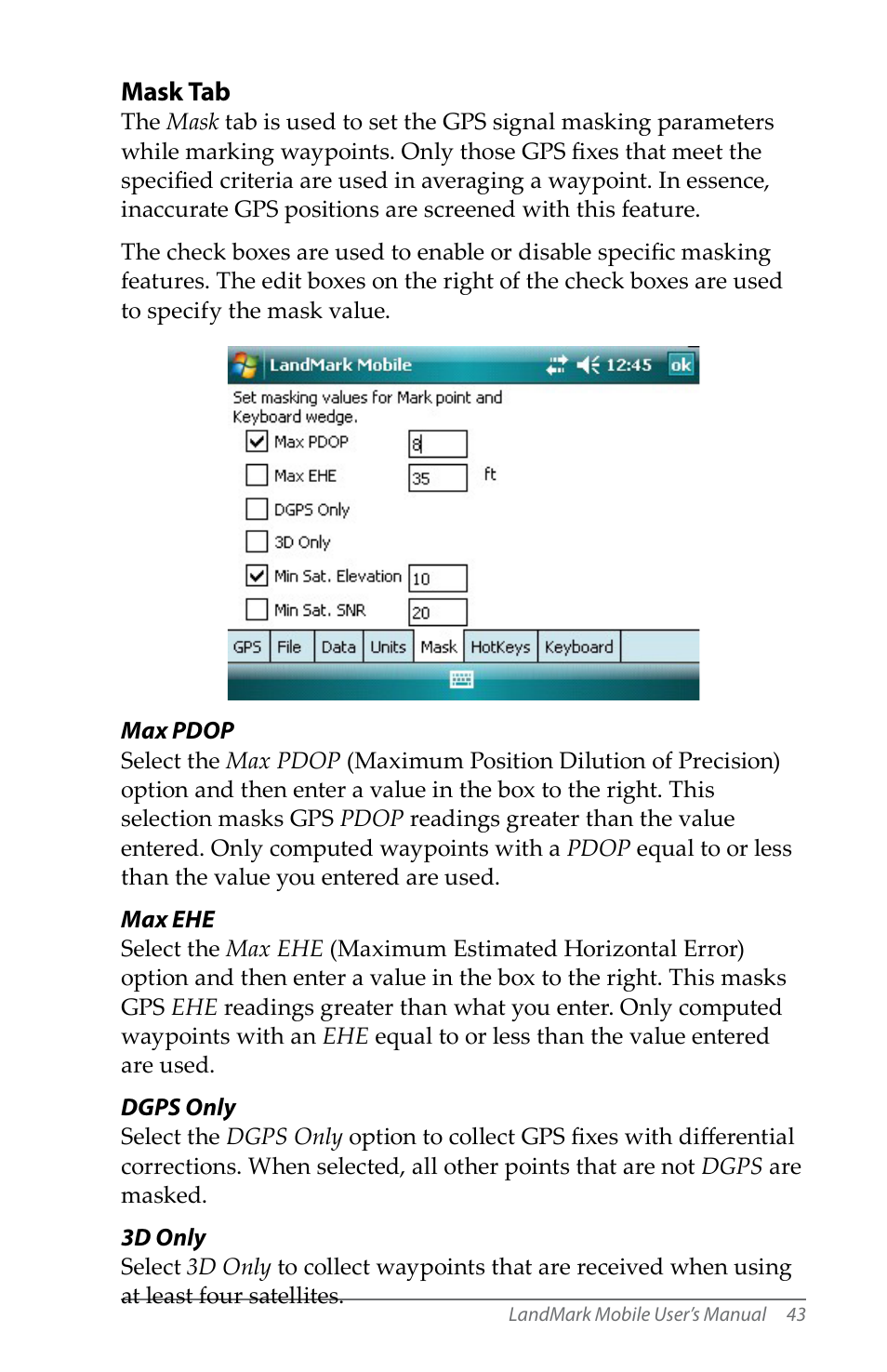 Juniper Systems LandMark Mobile User Manual | Page 43 / 82