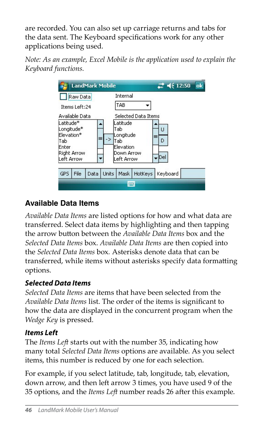 Juniper Systems LandMark Mobile User Manual | Page 46 / 82