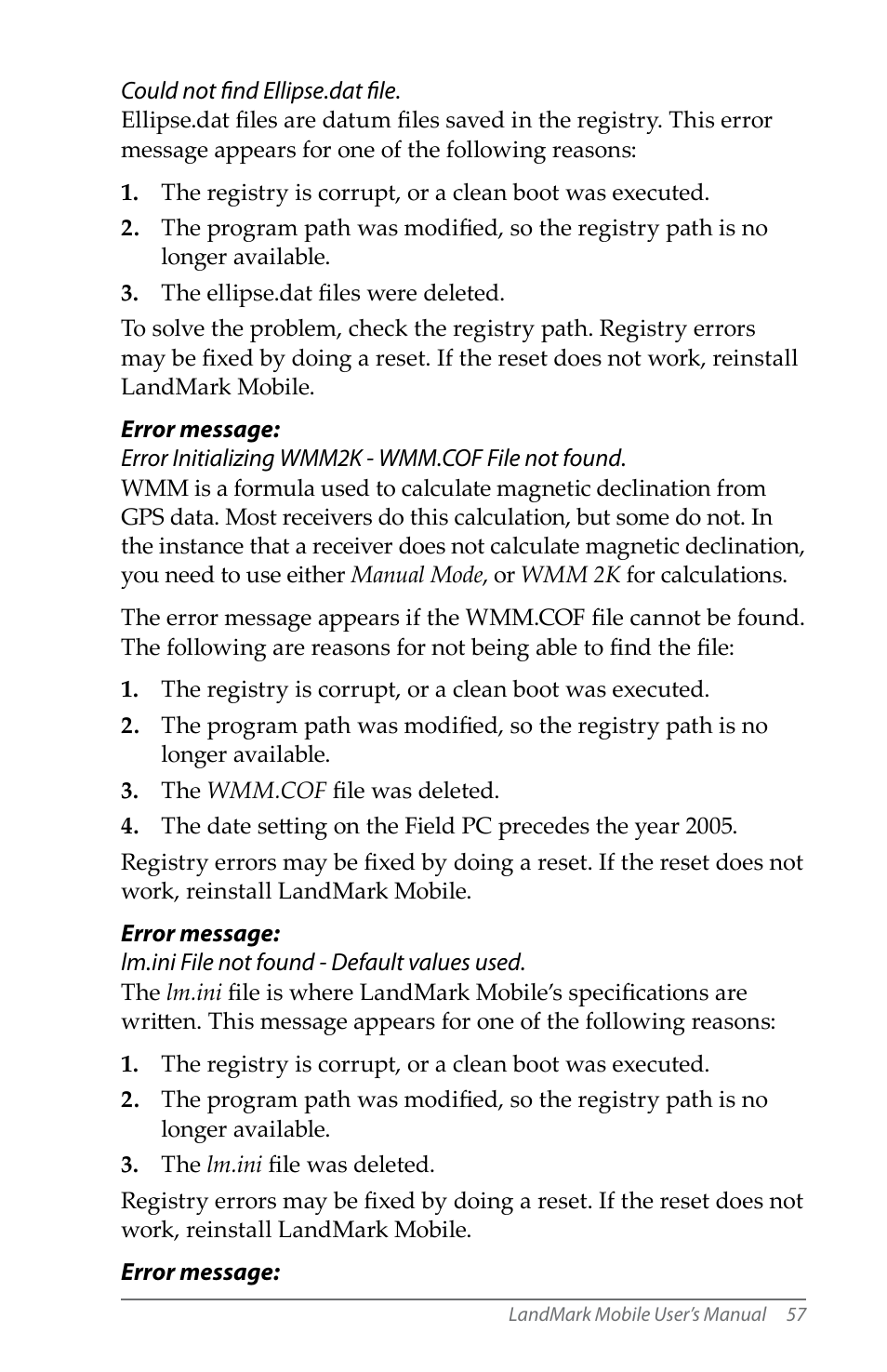 Juniper Systems LandMark Mobile User Manual | Page 57 / 82