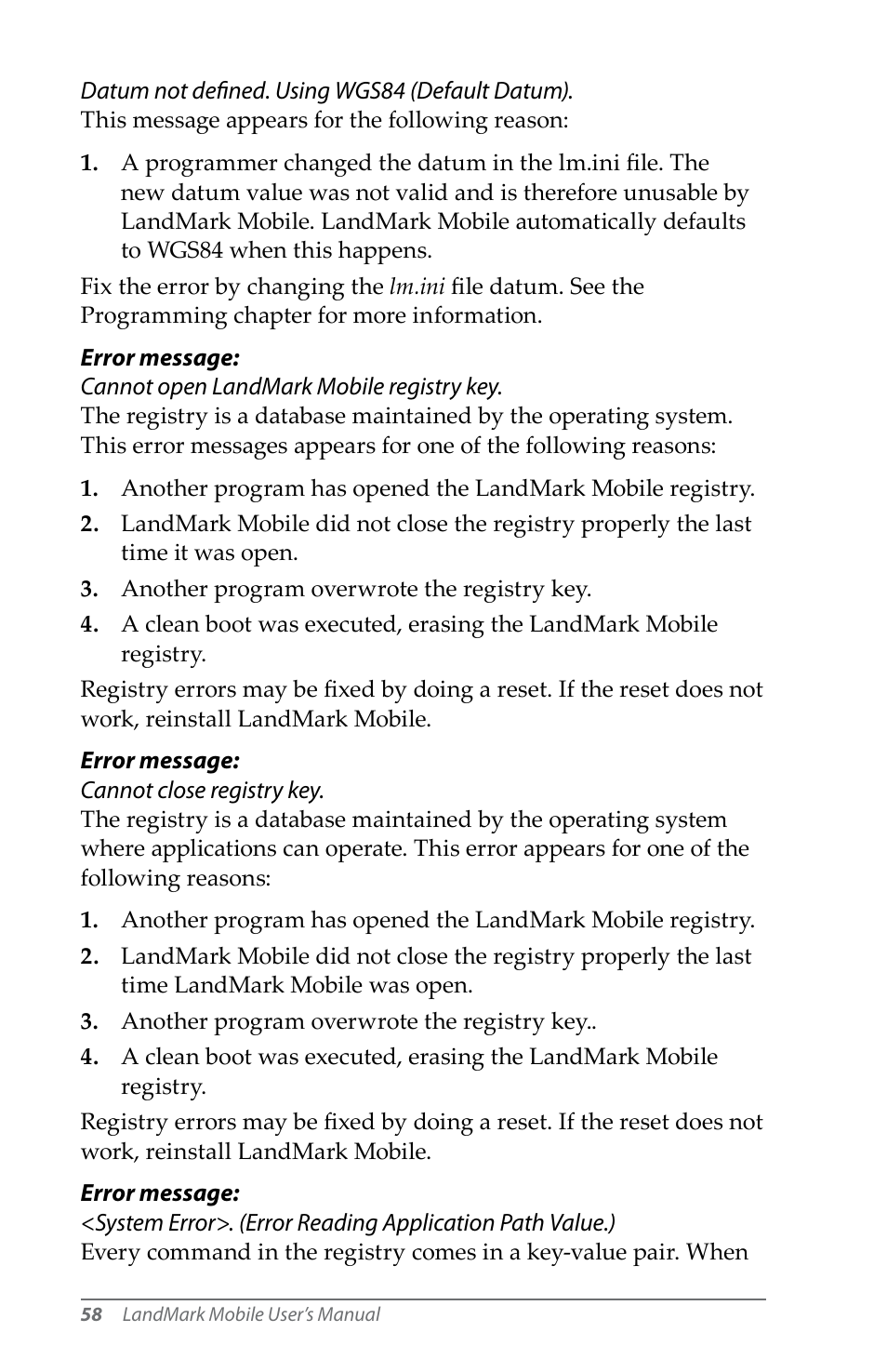 Juniper Systems LandMark Mobile User Manual | Page 58 / 82