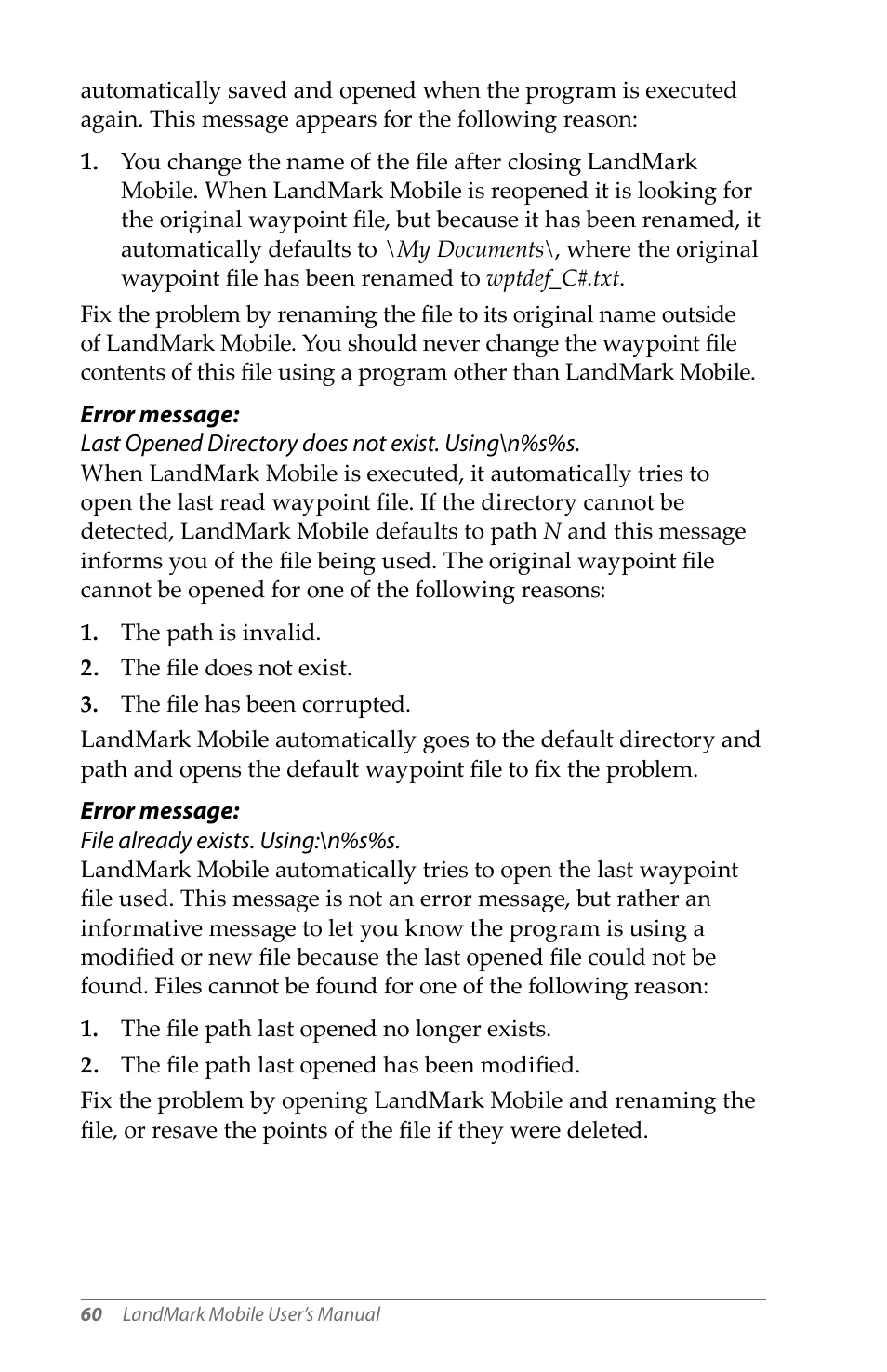 Juniper Systems LandMark Mobile User Manual | Page 60 / 82