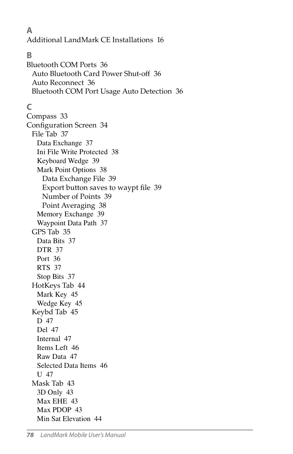 Juniper Systems LandMark Mobile User Manual | Page 78 / 82