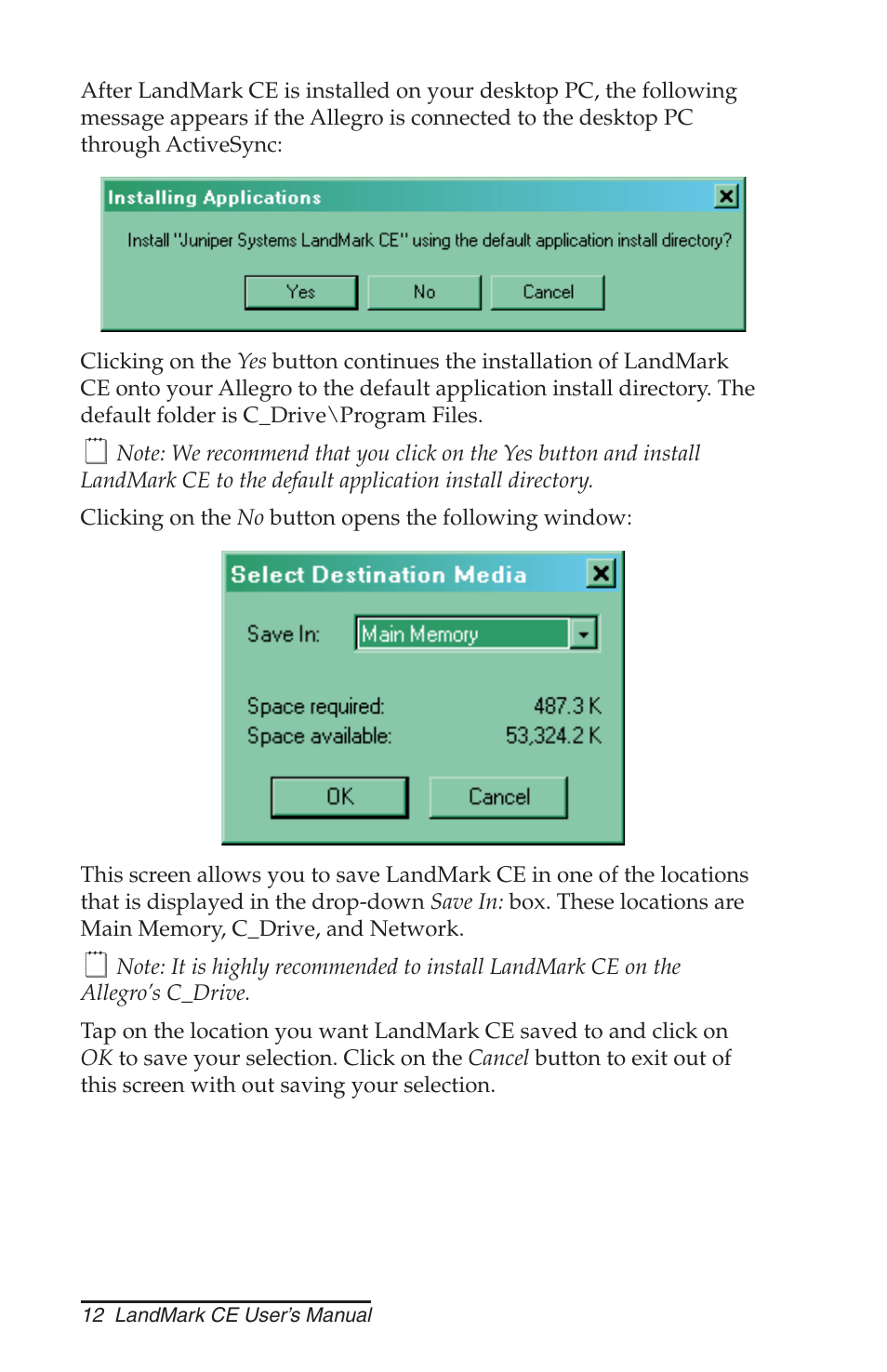 Juniper Systems LandMark CE User Manual | Page 12 / 84