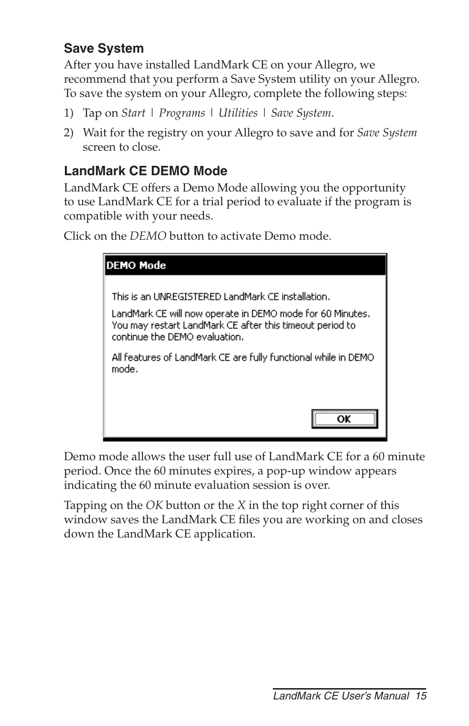 Juniper Systems LandMark CE User Manual | Page 15 / 84