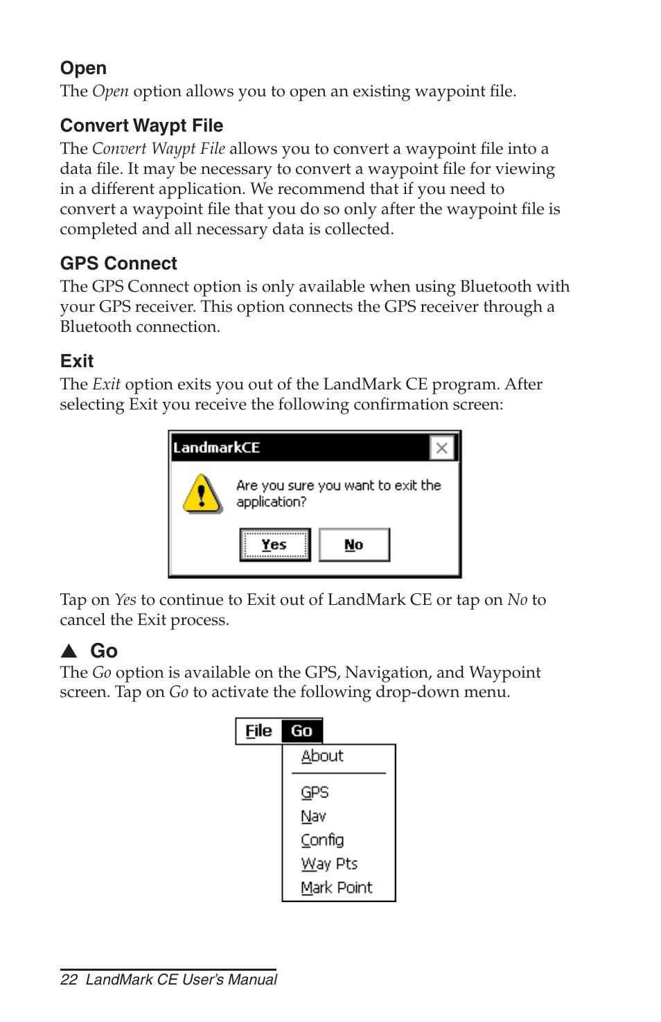 Juniper Systems LandMark CE User Manual | Page 22 / 84