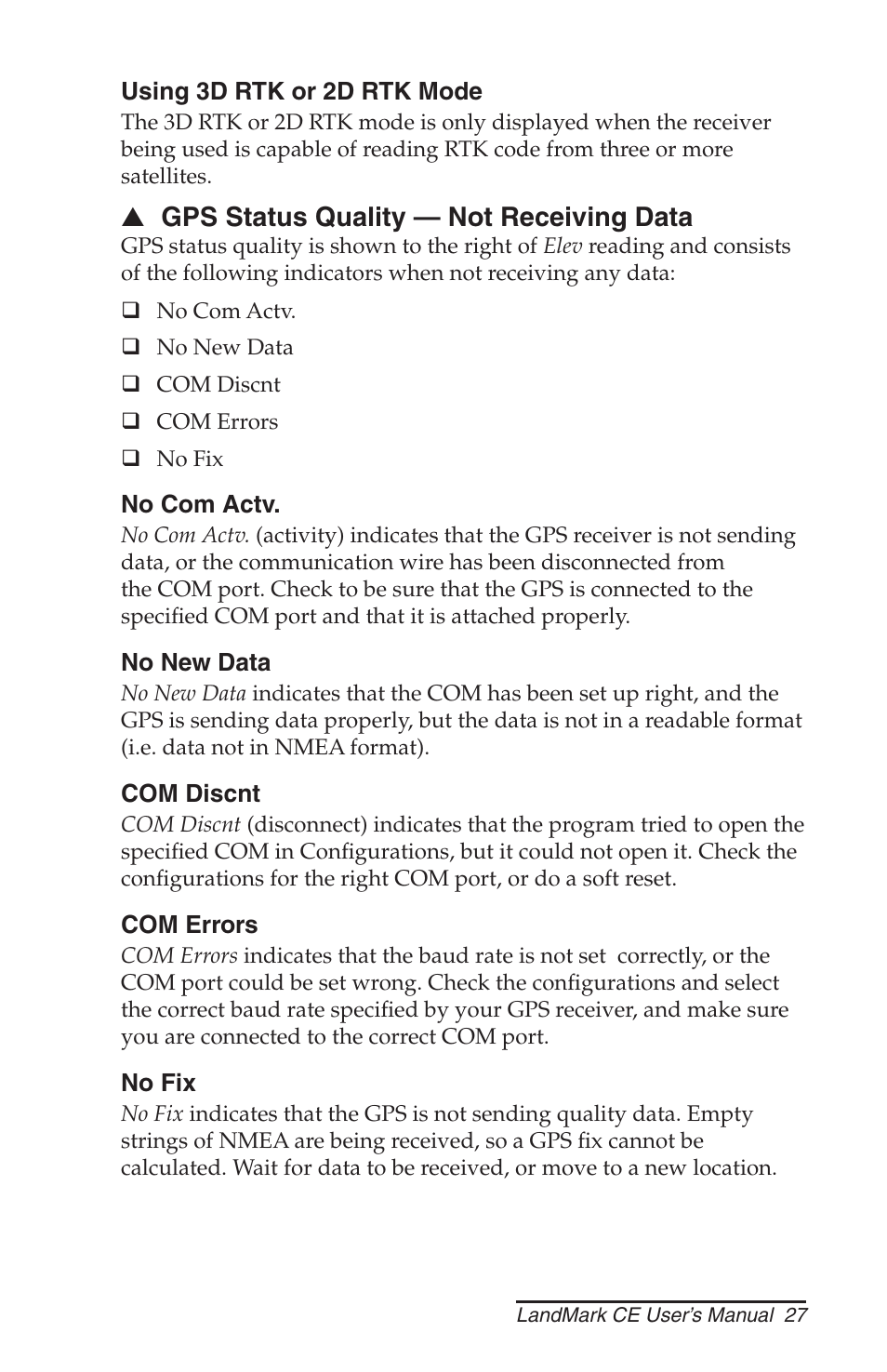 Juniper Systems LandMark CE User Manual | Page 27 / 84