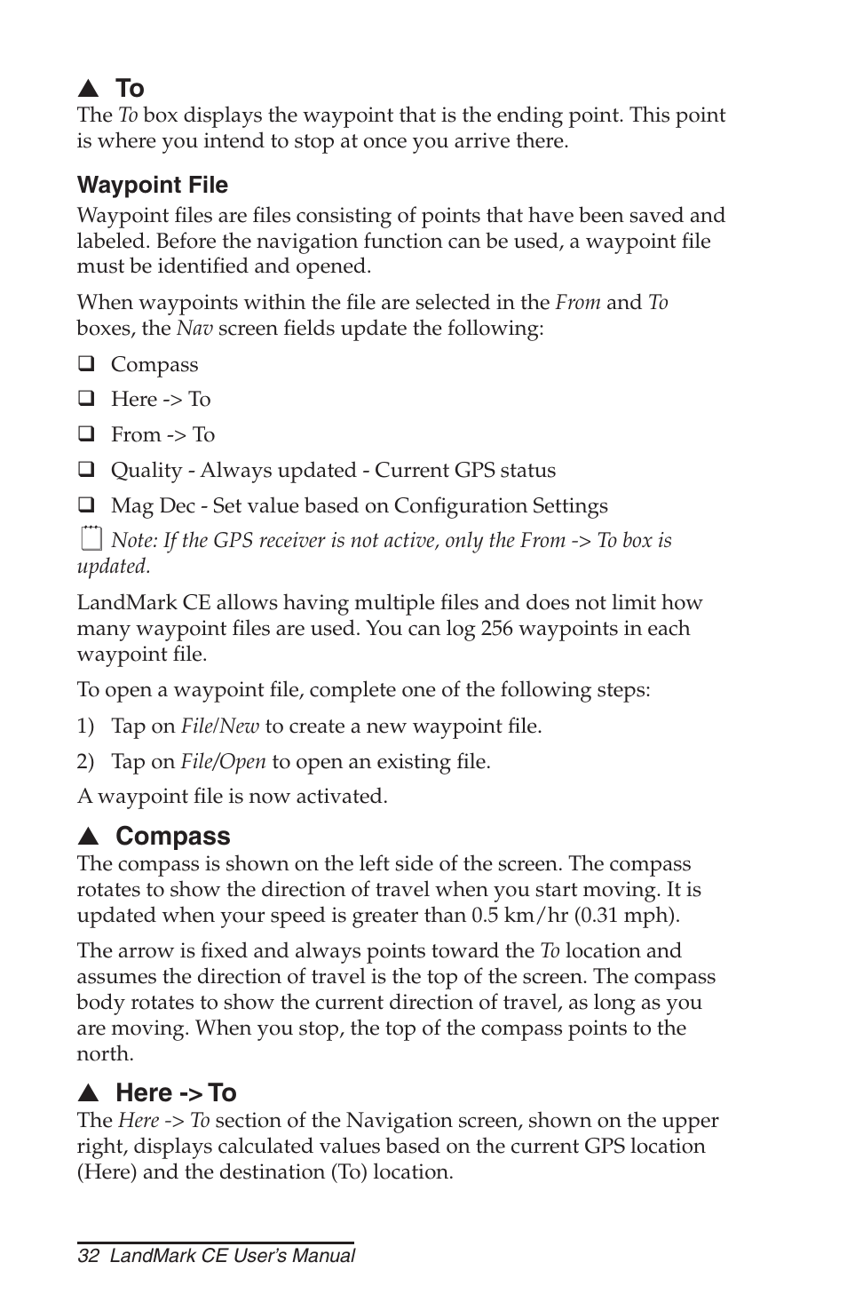 Juniper Systems LandMark CE User Manual | Page 32 / 84