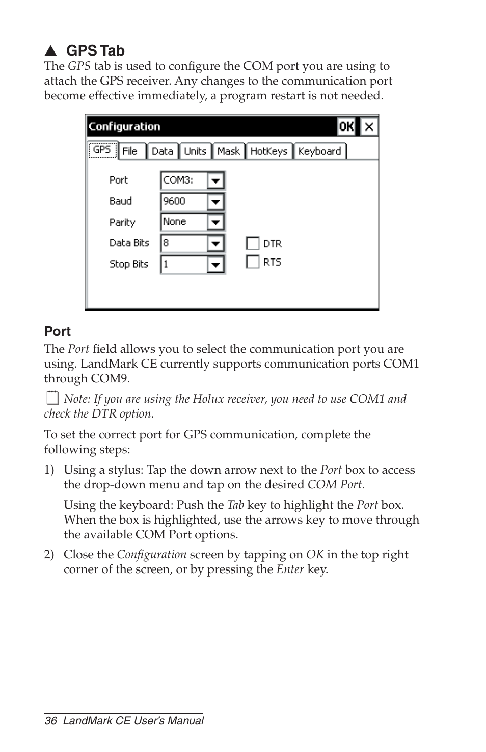 Juniper Systems LandMark CE User Manual | Page 36 / 84