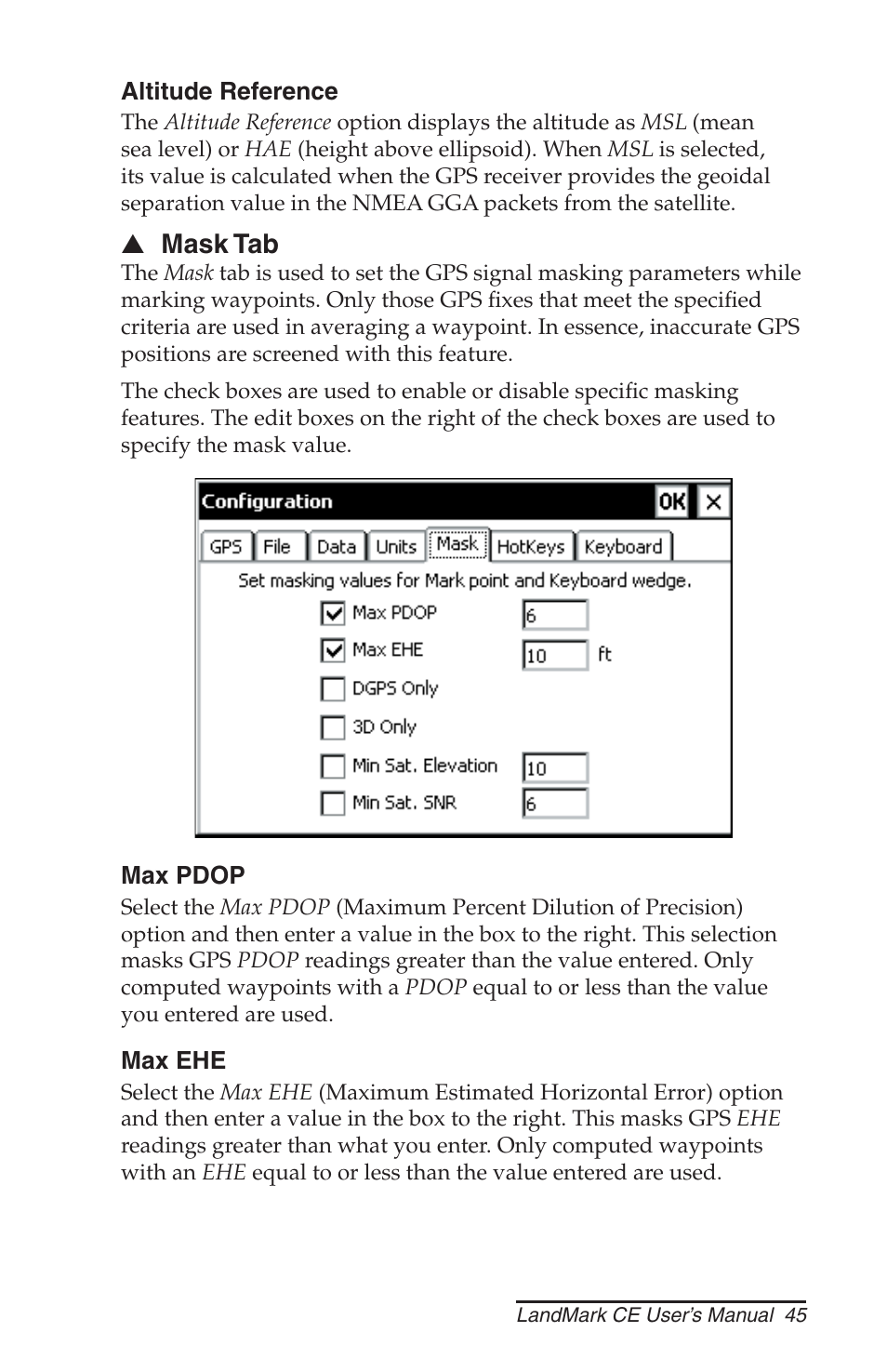 Juniper Systems LandMark CE User Manual | Page 45 / 84