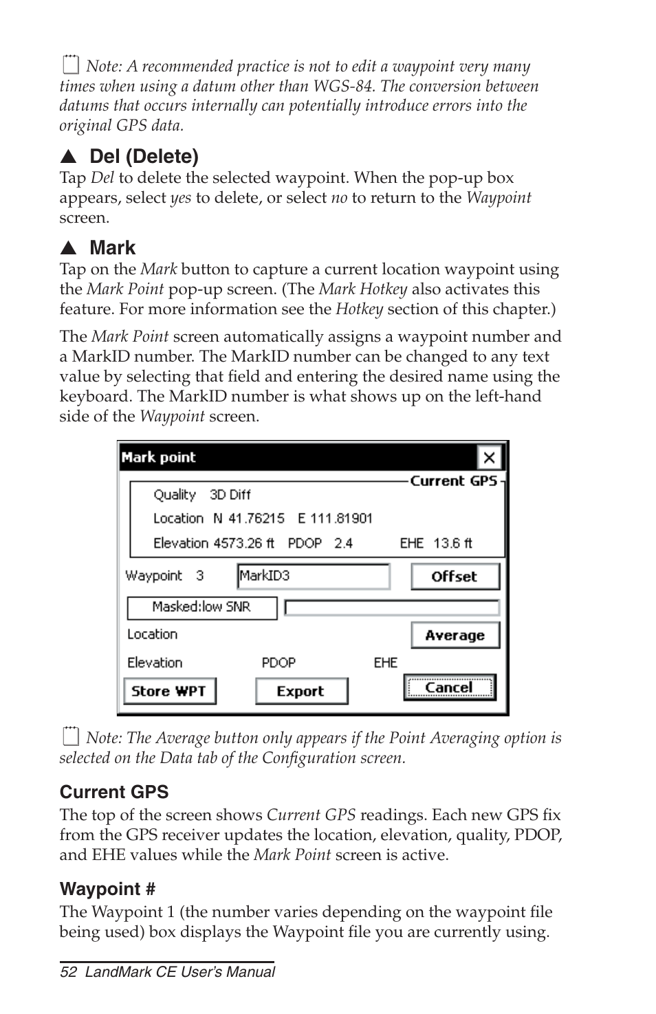 Juniper Systems LandMark CE User Manual | Page 52 / 84