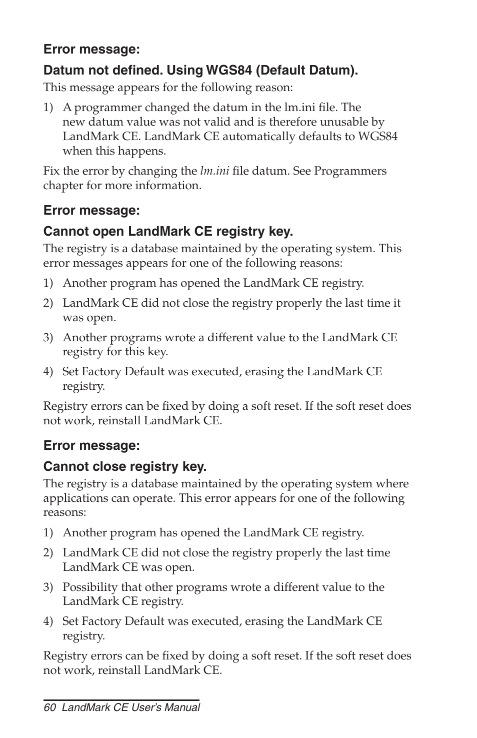 Juniper Systems LandMark CE User Manual | Page 60 / 84