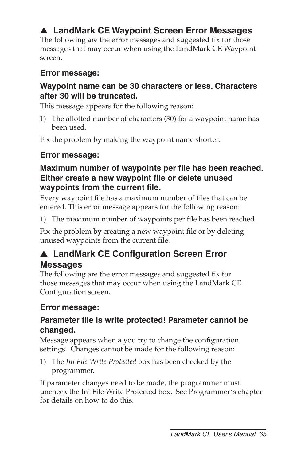 Juniper Systems LandMark CE User Manual | Page 65 / 84