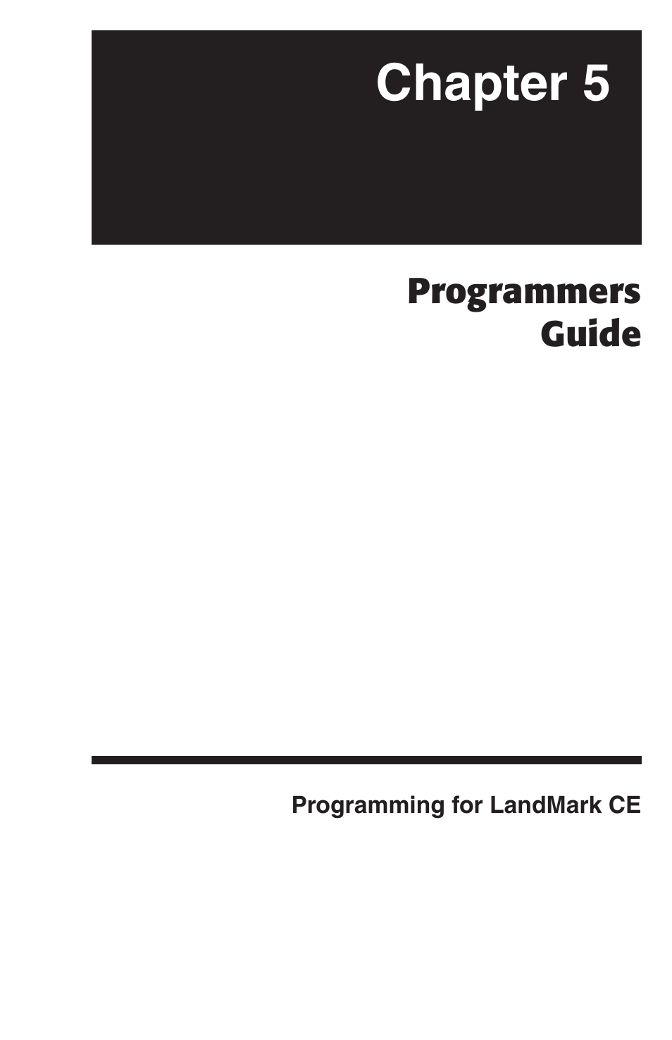 Chapter 5, Programmers guide | Juniper Systems LandMark CE User Manual | Page 69 / 84