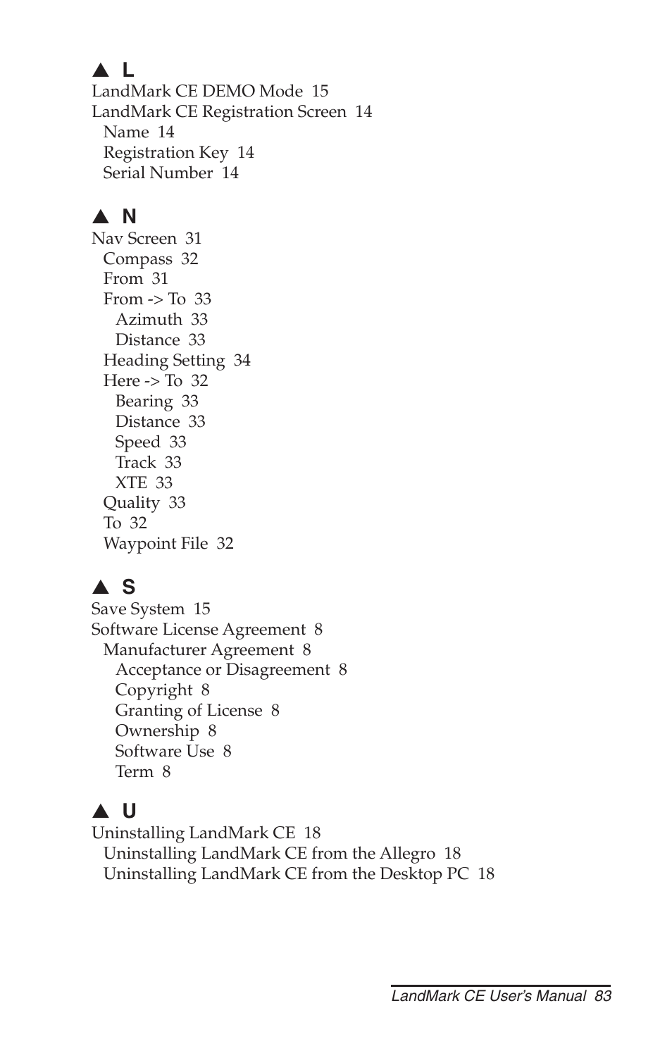 Juniper Systems LandMark CE User Manual | Page 83 / 84