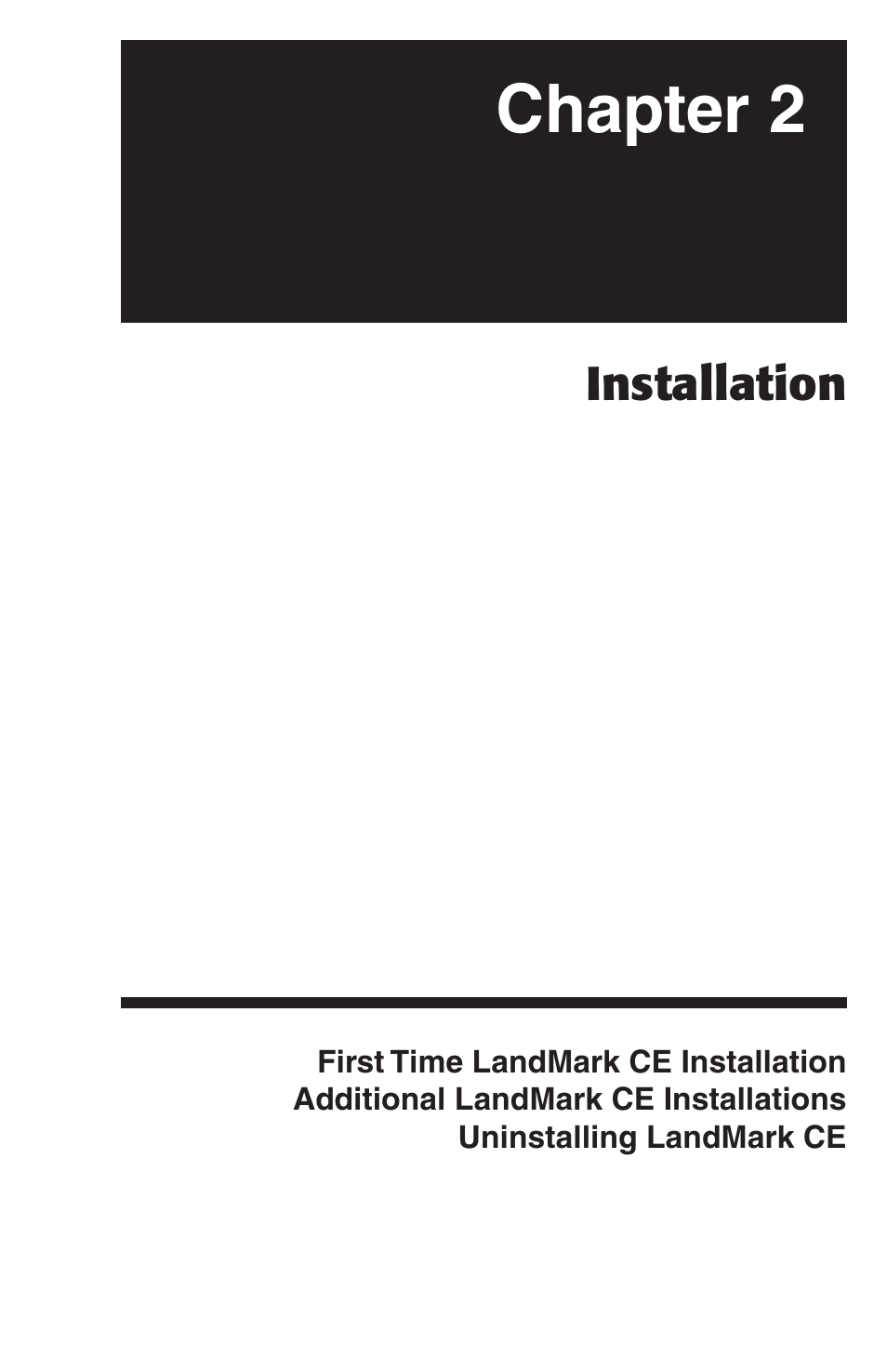 Chapter 2, Installation | Juniper Systems LandMark CE User Manual | Page 9 / 84