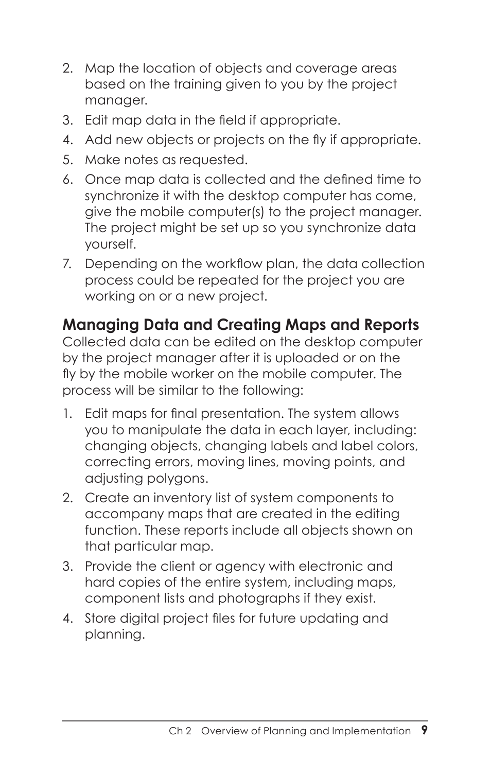 Managing data and creating maps and reports, Managing data and creating maps and, Reports | Juniper Systems Juniper Aspect User Manual | Page 13 / 135