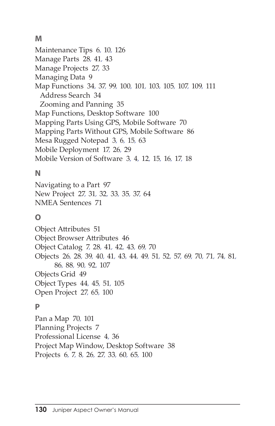 Juniper Systems Juniper Aspect User Manual | Page 134 / 135