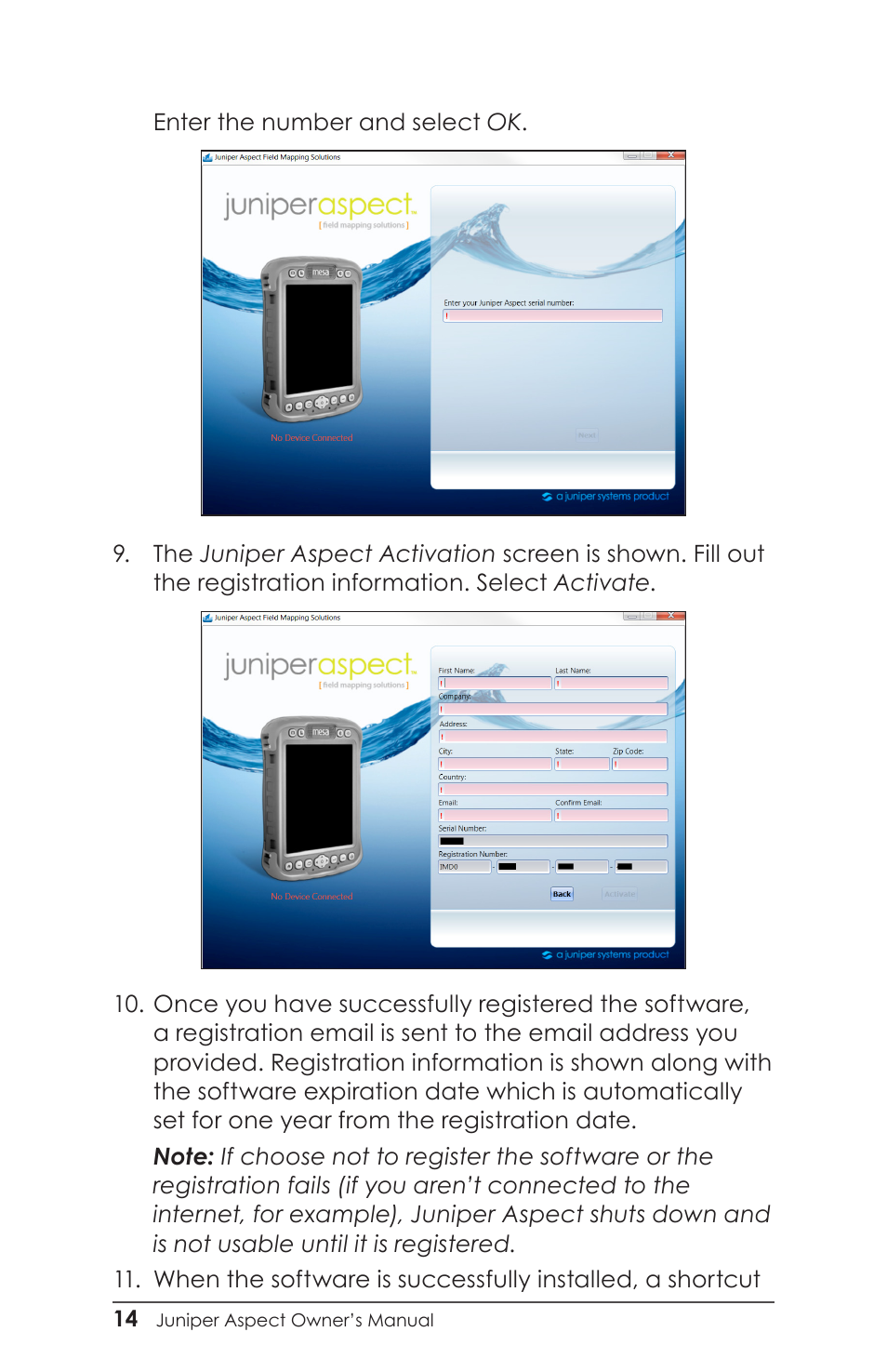 Juniper Systems Juniper Aspect User Manual | Page 18 / 135