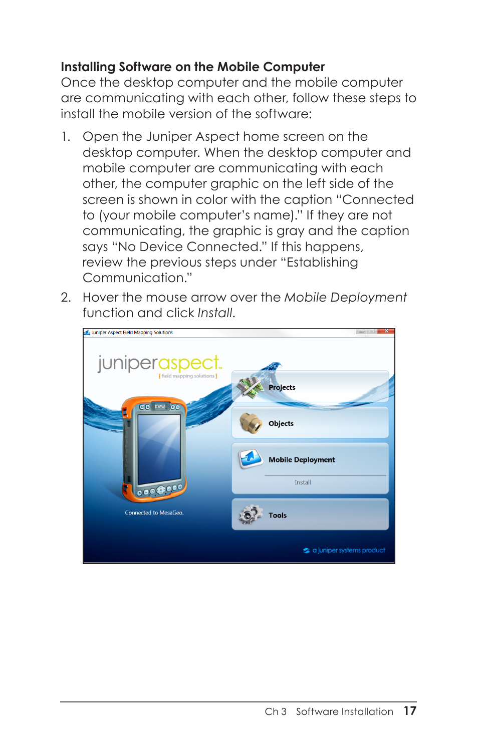 Juniper Systems Juniper Aspect User Manual | Page 21 / 135