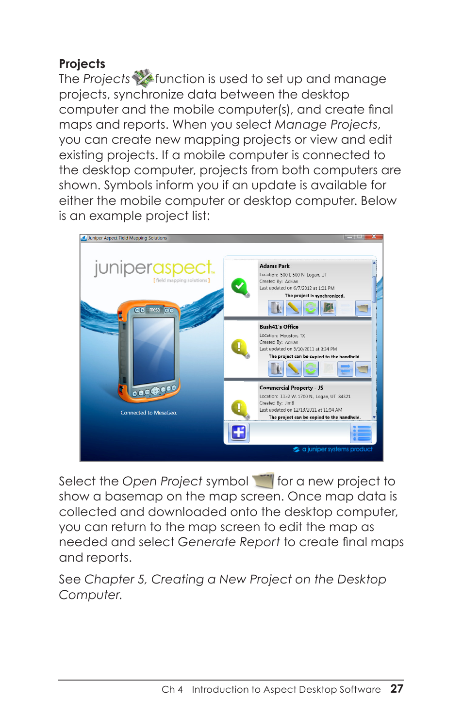 Juniper Systems Juniper Aspect User Manual | Page 31 / 135