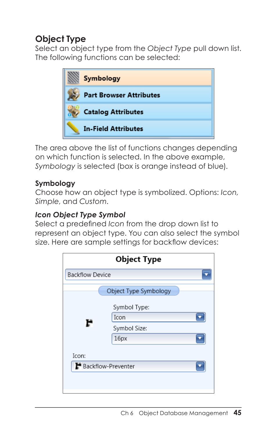 Object type | Juniper Systems Juniper Aspect User Manual | Page 49 / 135