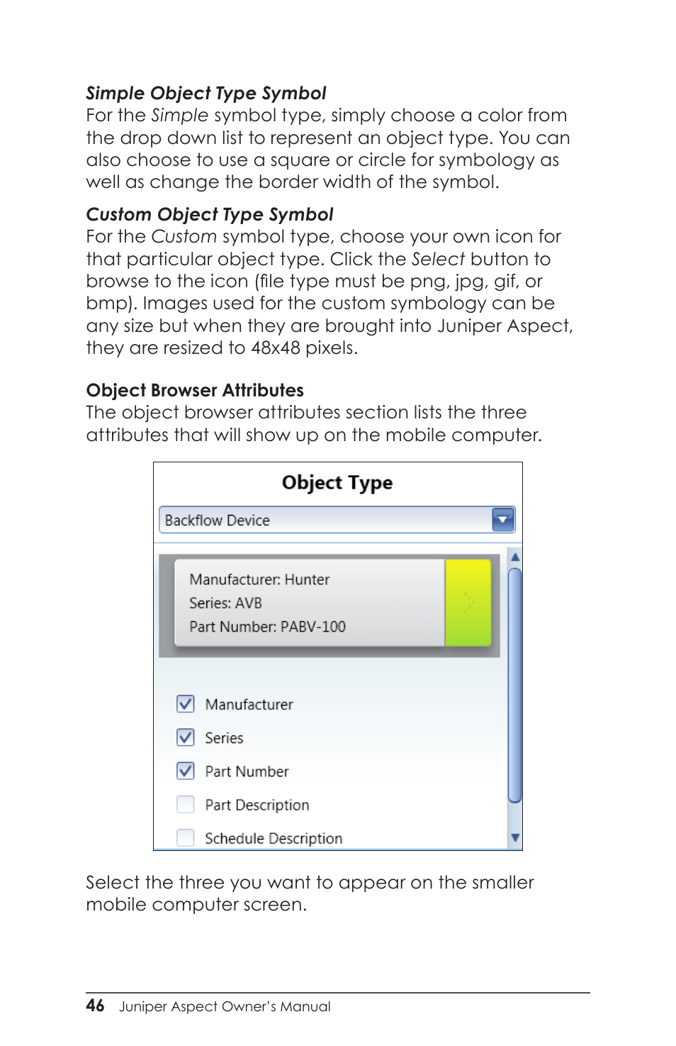 Juniper Systems Juniper Aspect User Manual | Page 50 / 135