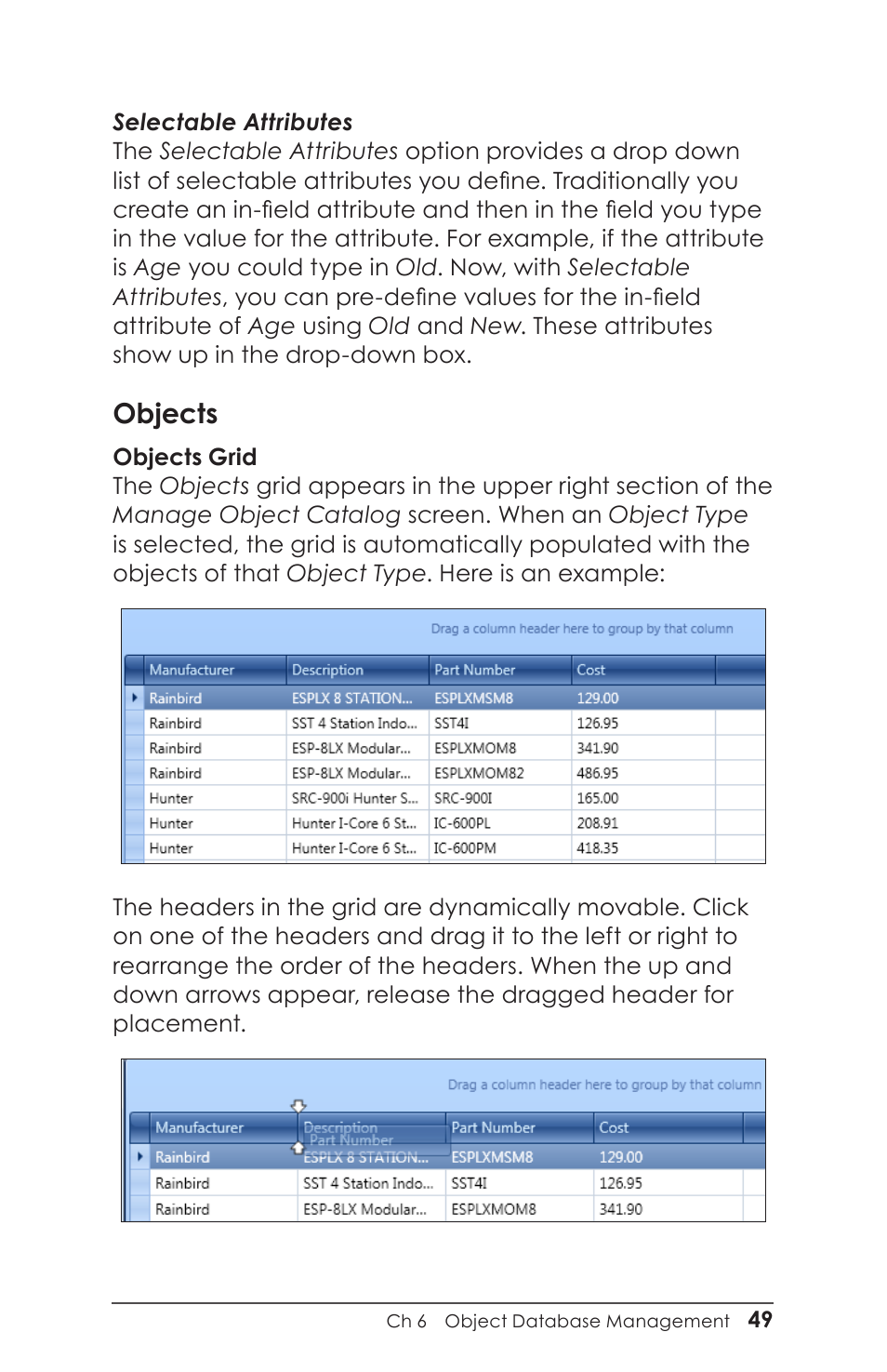 Objects | Juniper Systems Juniper Aspect User Manual | Page 53 / 135