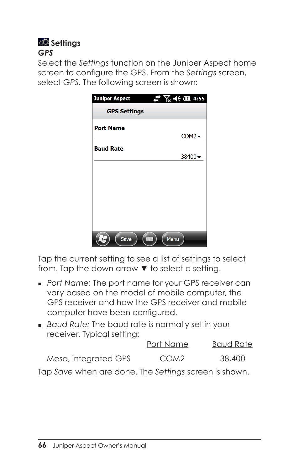 Juniper Systems Juniper Aspect User Manual | Page 70 / 135