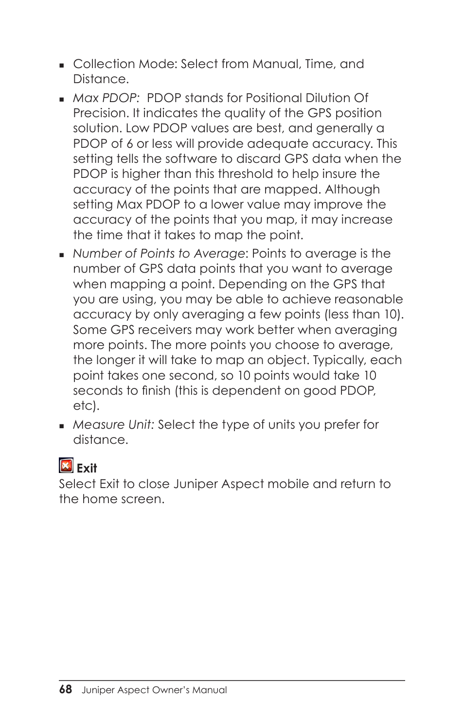 Juniper Systems Juniper Aspect User Manual | Page 72 / 135