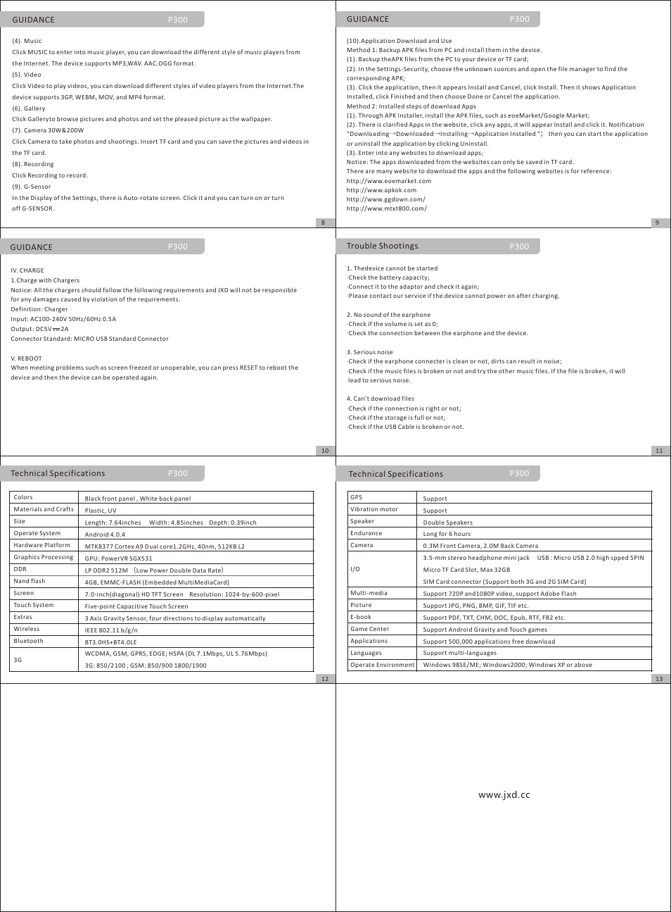 JXD P300 User Manual | Page 2 / 2