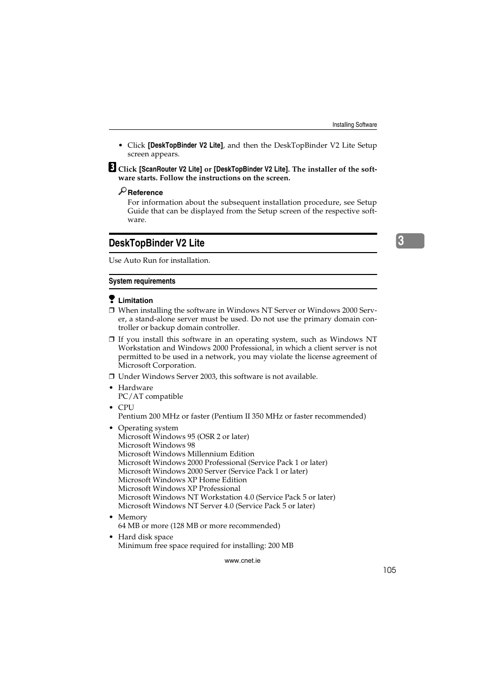 Desktopbinder v2 lite, System requirements | CNET ecopy Printer/Fax/Scanner/Copier User Manual | Page 113 / 222