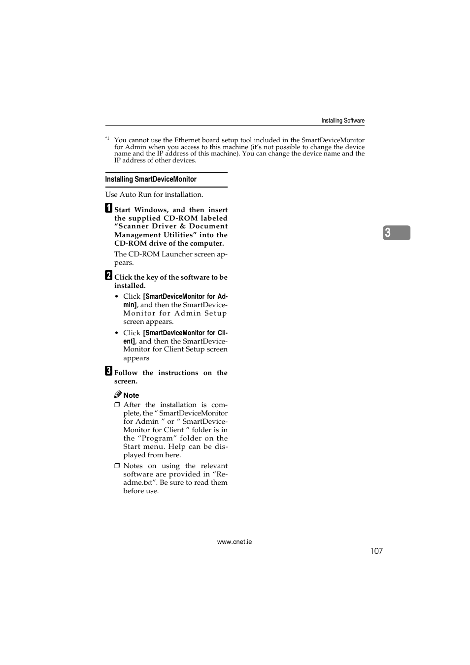 Installing smartdevicemonitor | CNET ecopy Printer/Fax/Scanner/Copier User Manual | Page 115 / 222
