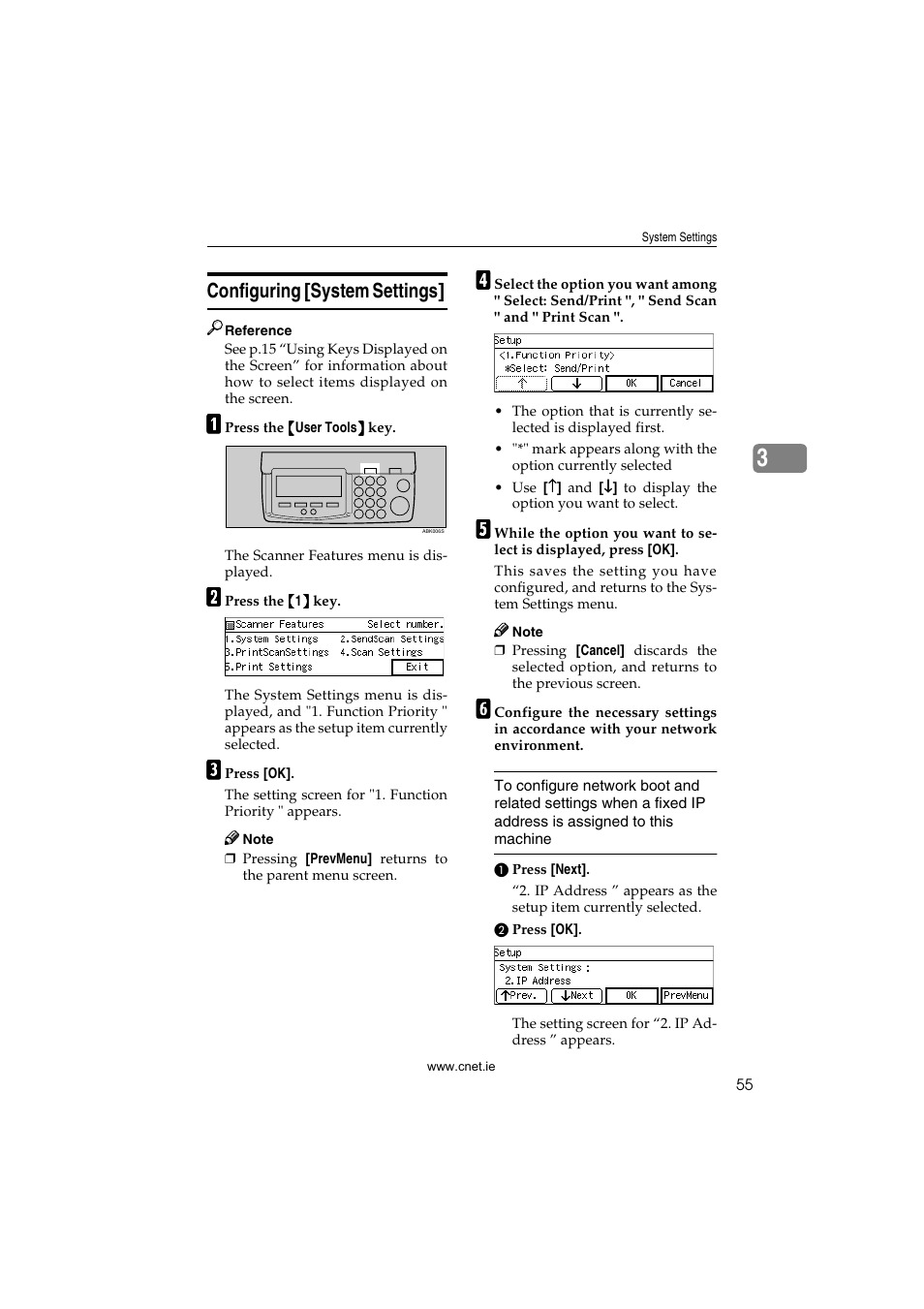 Configuring [system settings | CNET ecopy Printer/Fax/Scanner/Copier User Manual | Page 63 / 222