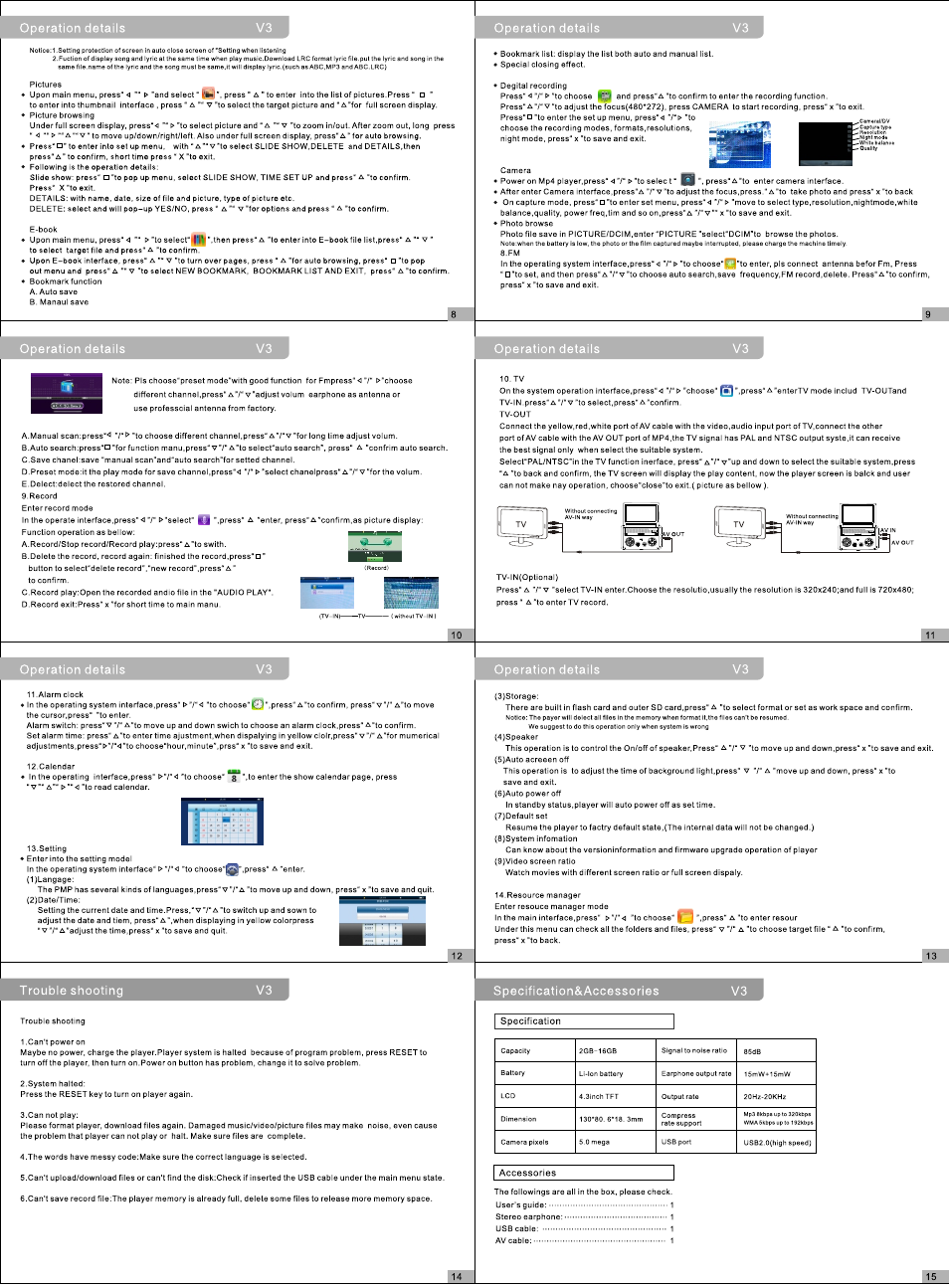 JXD V3 User Manual | 2 pages
